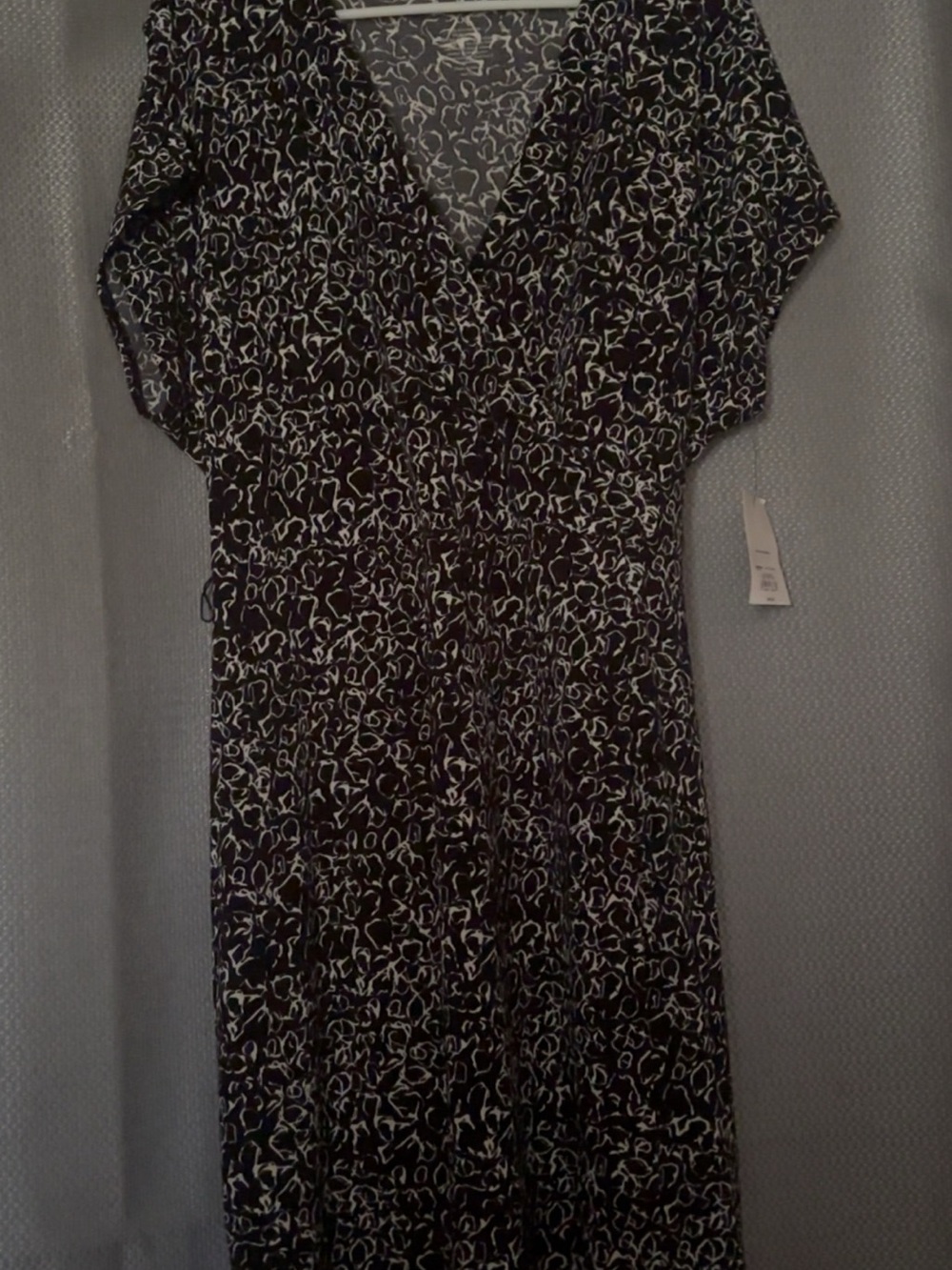 Nine West Black and White Printed Maxi Dress